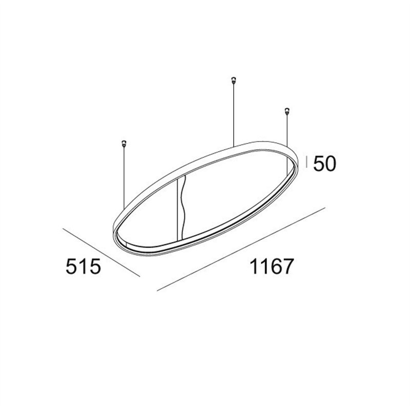 Delta Light SUPERLOOP HC SBL OVAL S Lampe a suspension