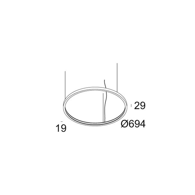 Delta Light SUPERLOOP SLIM IN 70 SBL Hanglamp