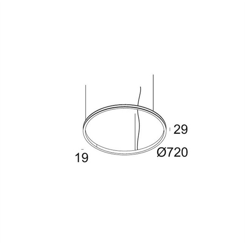 Delta Light SUPERLOOP SLIM OUT 70 SBL Hanglamp