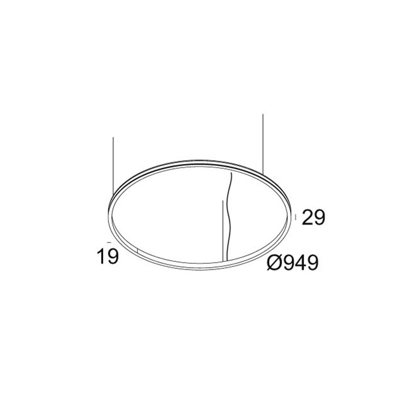 Delta Light SUPERLOOP SLIM OUT 90 SBL Hängelampe