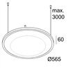 Delta Light SOLI - SHHH 60 C SCARLET Lampe a suspension