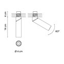 Vibia Bind solo Spotlight Ø 4 cm x 14 cm Narrow - 6690 inbouwspot