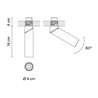 Vibia Bind solo Spotlight Ø 4 cm x 14 cm Narrow - 6690 spot encastré