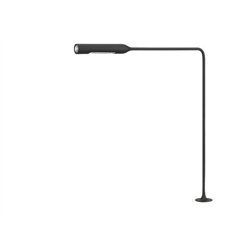Lampe de table Lumina Flo Grommet F46 avec tête orientable, variateur à 2 niveaux et fixation Grommet.