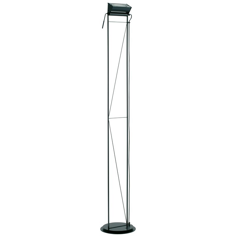 Lumina Opus Classic staanlamp met verstelbare kop, dimbaar met snoerdimmer.