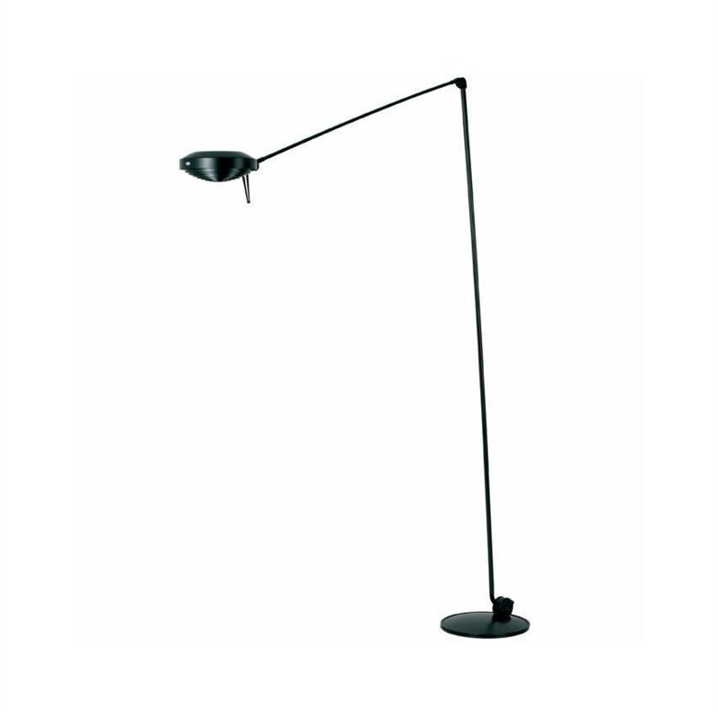 Lumina Elle LED floor lamp with adjustable design and dimmable switch.
