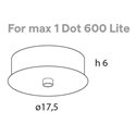 Lumina Dot Lite Rose plafondroos voor een elegante aansluiting van één Dot 600 Lite.