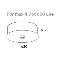 Lumina Dot Lite Rose plafondroos voor een elegante montage van maximaal vier Dot 600 Lite lampen.