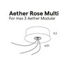 Lumina Aether Rose Multi – Premium finishing accessory for up to 3 pendants