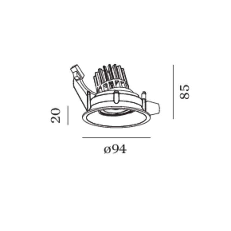 Wever & Ducré Deep Adjust 1.0 LED ressorts métalliques Spot encastré