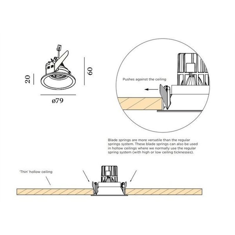 Wever & Ducré Deep Adjust Petit 1.0 LED Blattfedern Einbaustrahler