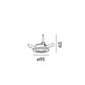 Wever & Ducré Intra 1.0 Opal Plafondlamp