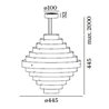 Wever & Ducré J.J.W. 05 Lampe à suspension