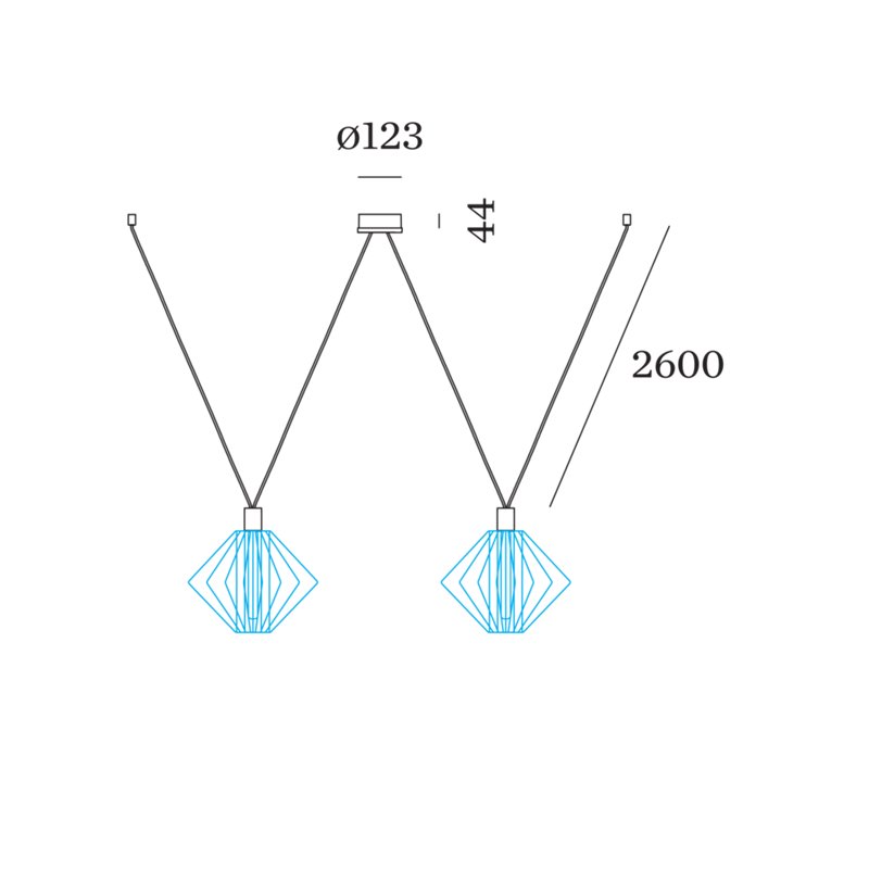 Wever & Ducré Wiro Decenter 2.0 Suspension Set | E27 | 2.6M | For 2 Shades