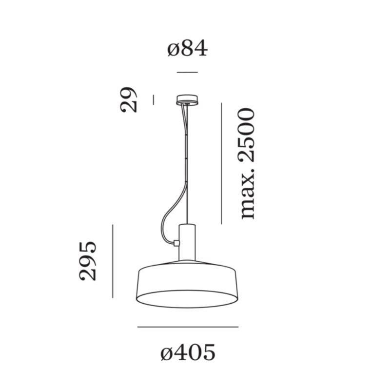 Wever & Ducré Roomor Cable 1.3 E27 Lampe à suspension