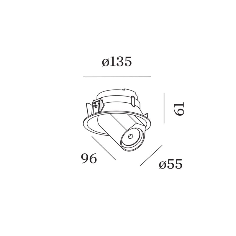 Wever & Ducré Bliek Round 1.0 PAR16 blade springs Einbaustrahler