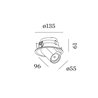 Wever & Ducré Bliek Round 1.0 PAR16 blade springs Spot encastré