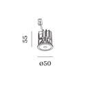 Wever & Ducré LED MODULE HO D50 12W CRI90 1800-3000K 1050 lm BLACK