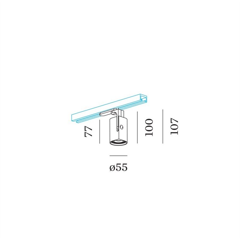 Wever & Ducré Sqube On Track 1-phase 1.0 PAR16 Track lighting fixture