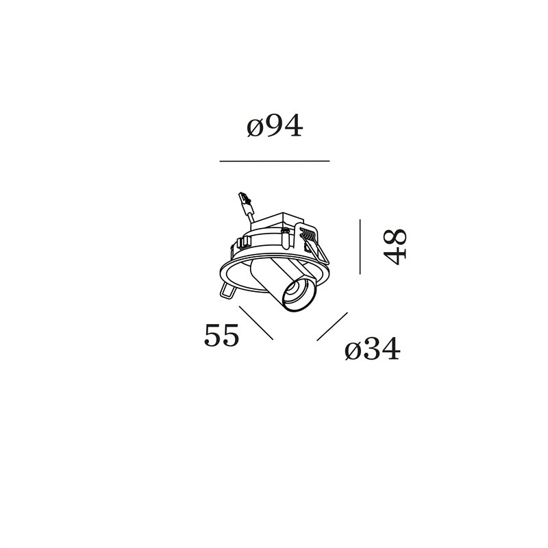 Wever & Ducré Bliek Round Petit 1.0 Spot encastré