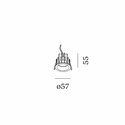 Wever & Ducré Deep Bijou IP65 1.0 bladveren Inbouwspot