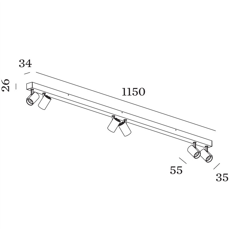 Wever & Ducré Ceno Surface 6.0 Plafondlamp