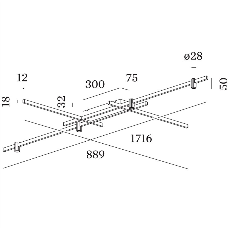 Wever & Ducré Trace Grid 2.0 Ceiling lamp