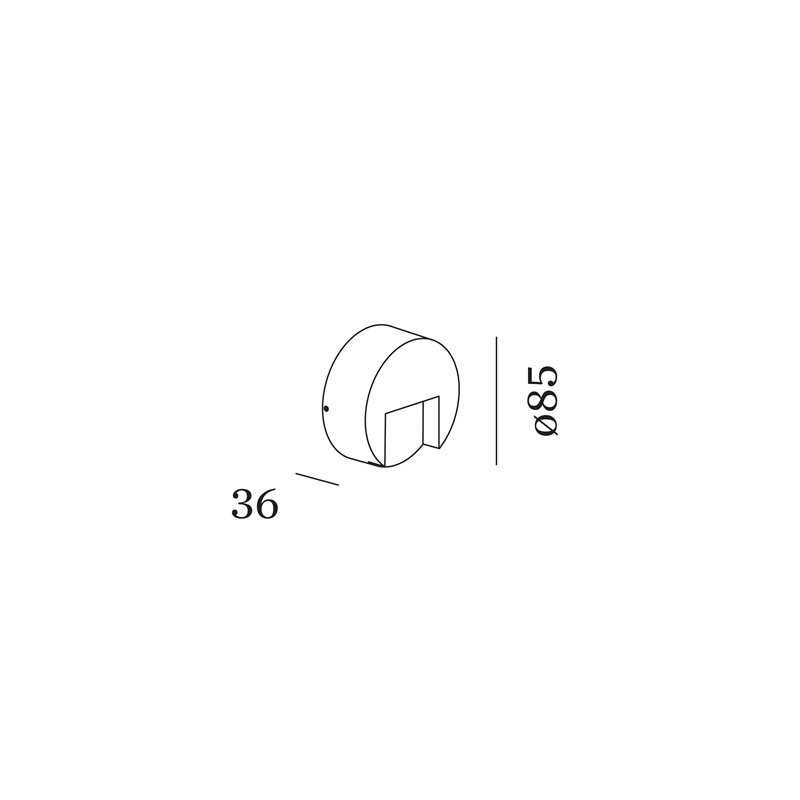 Wever & Ducré RETO ROUND WALL SURFACE OUTDOOR 0.8 Wandlamp