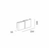 Wever & Ducré CG SQUARE 2P SMALL Wandlampe