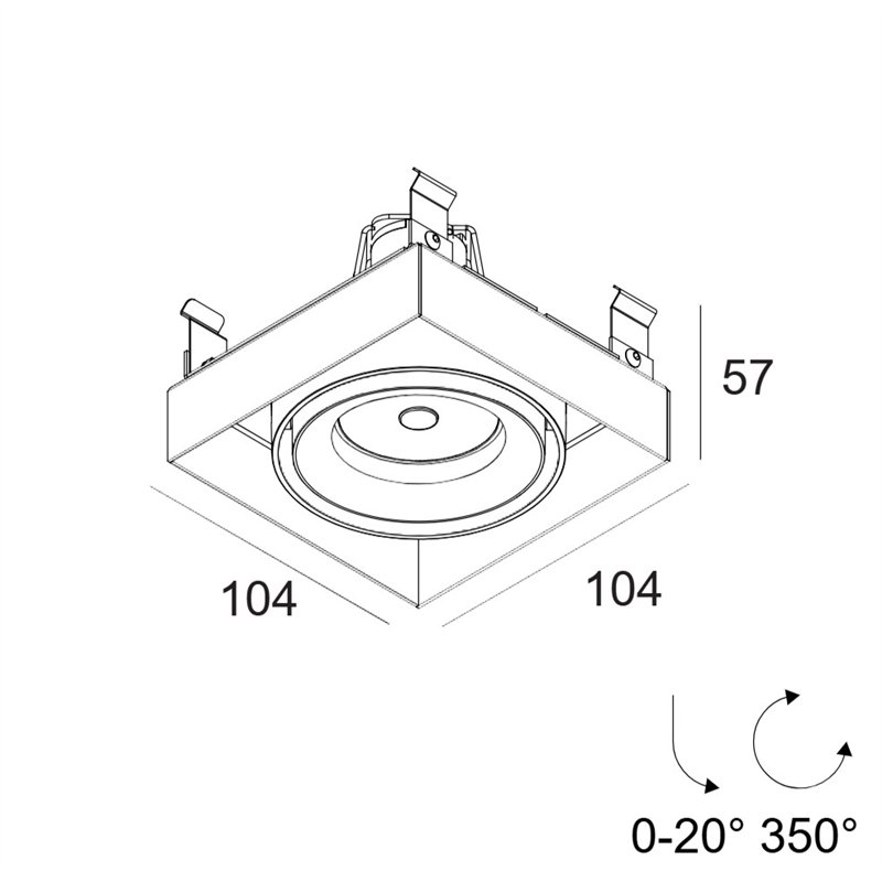 Delta Light MINIGRID IN TRIMLESS 1 HI LED Einbauspot