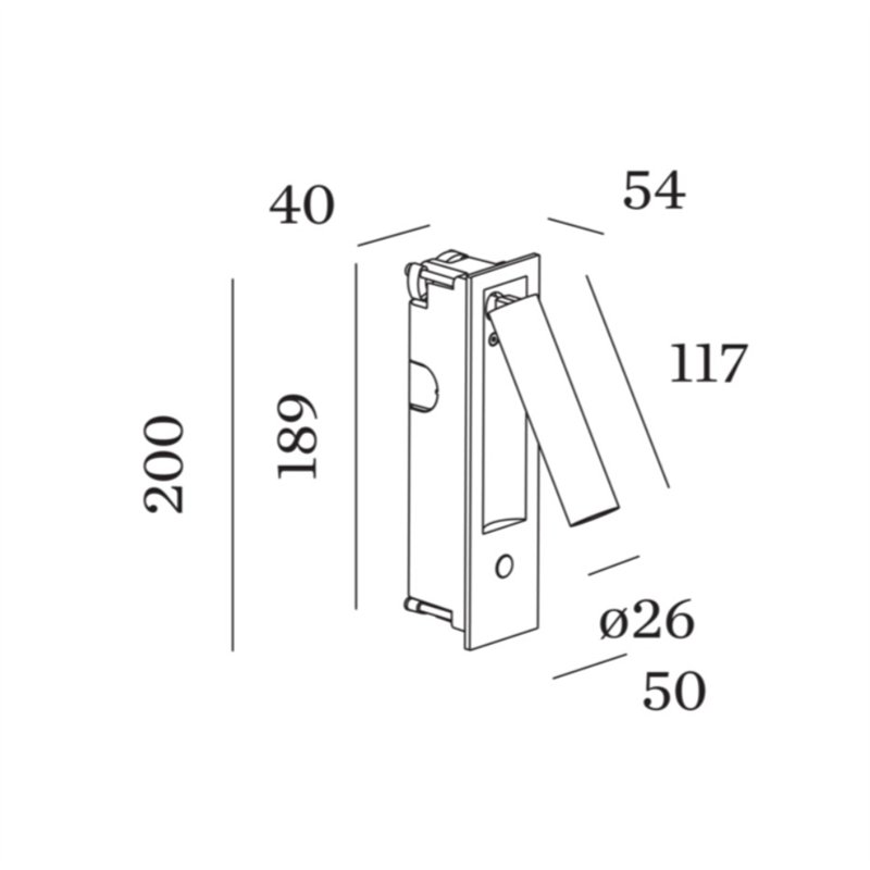 Wever & Ducré MATCH snooze semi-recessed 1.1 Wandlamp