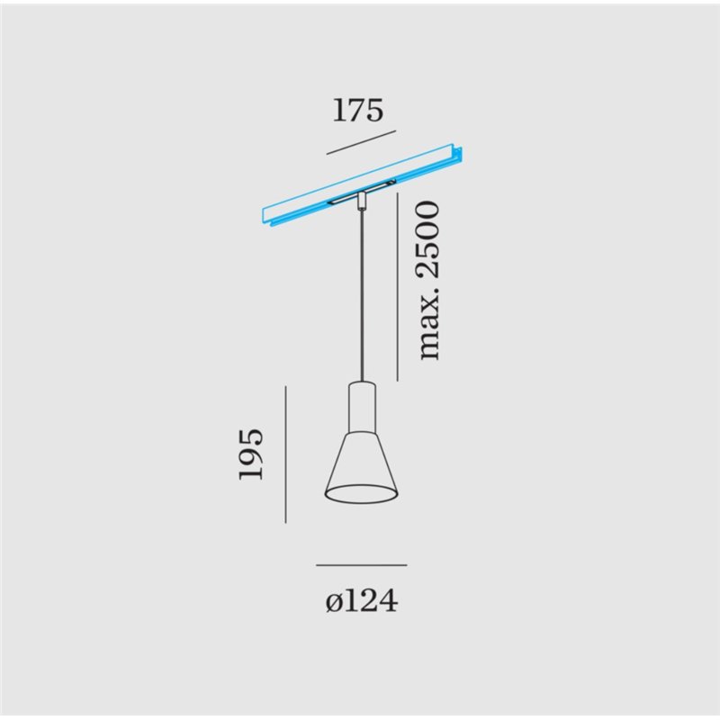 Wever & Ducré ODREY on STREX 1.4 LED Track lighting fixture