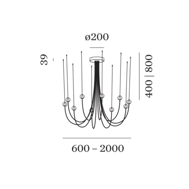 Wever & Ducré OPLIA CHANDELIER 1.0 Lampe à suspension