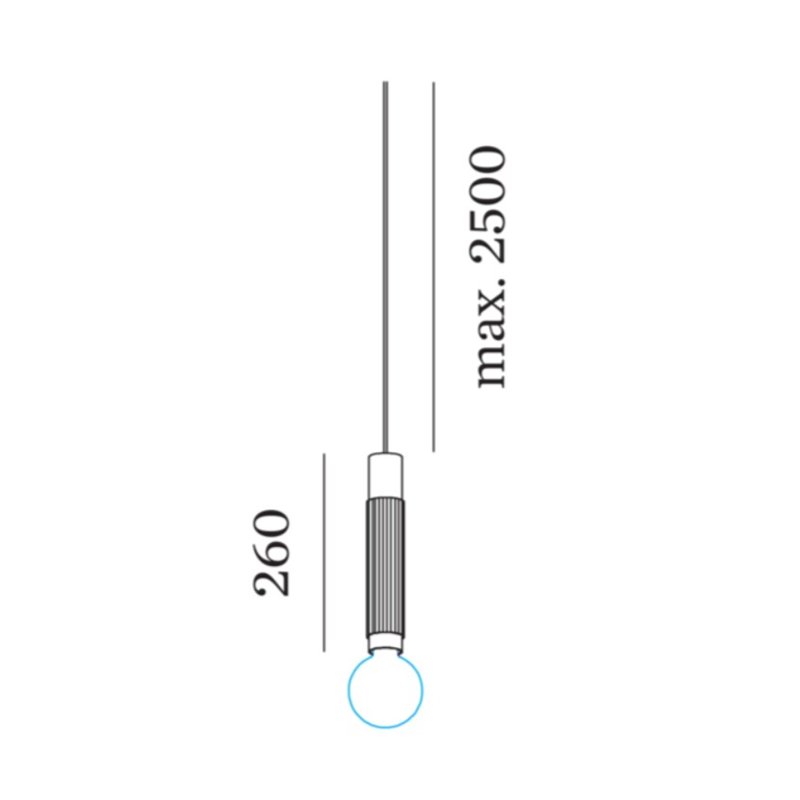 Wever & Ducré TRACE suspended 1.0 E27 Suspension lamp