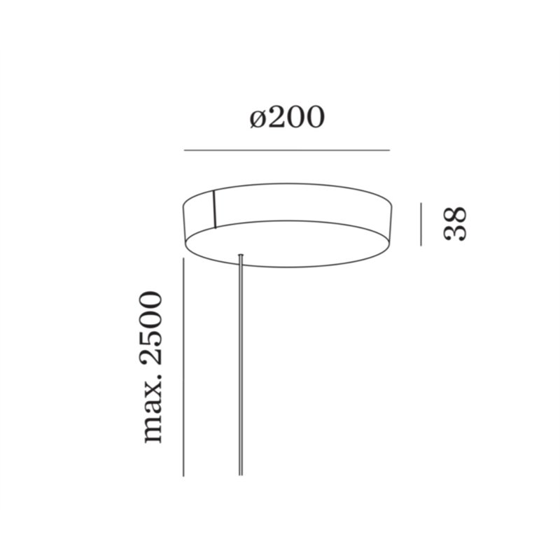 Wever & Ducré FLYRA SUSP CEILING BASE SURF HORIZONTAL 50 W