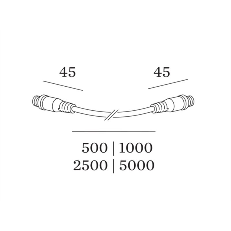 Wever & Ducré 24V PLUG & PLAY SYSTEM EXTENSION CABLE 0,5 m