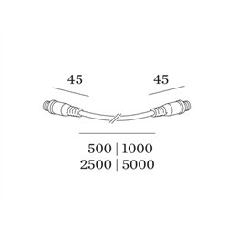 Wever & Ducré 24V PLUG & PLAY SYSTEM EXTENSION CABLE 1 m