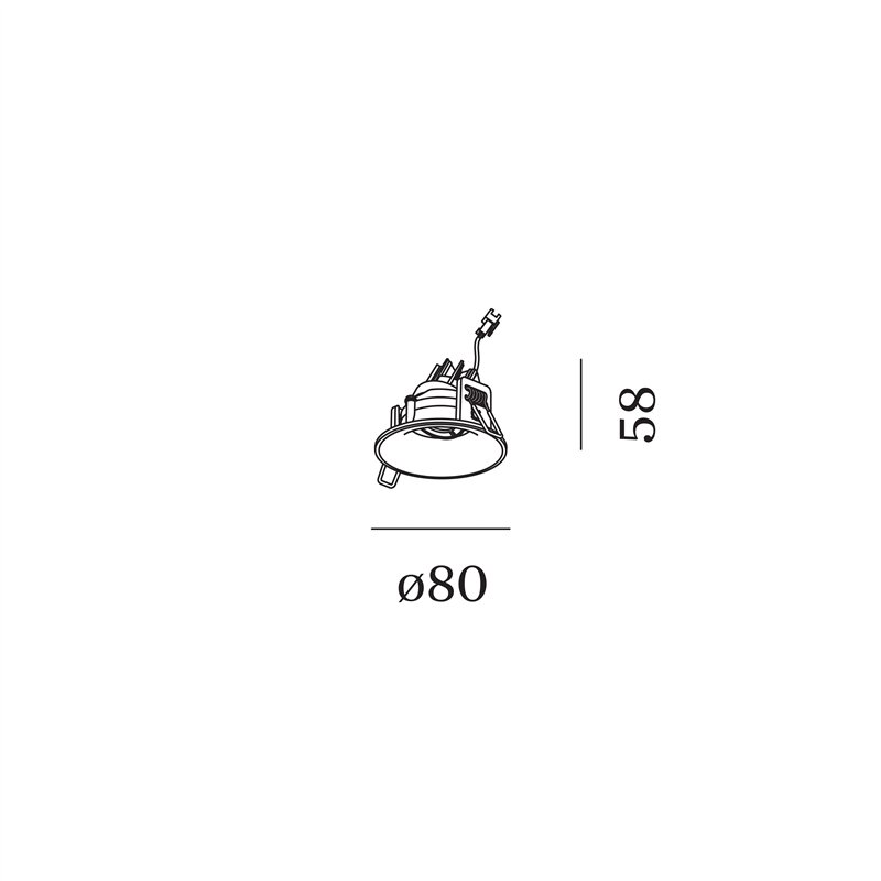 Wever & Ducré RONY ADJUST petit 1.0 wire springs Spot encastré