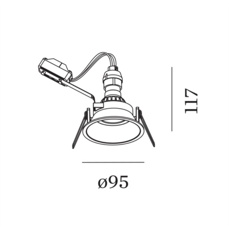 Wever & Ducré Deep IP44 1.0 PAR16 wire springs Recessed spot