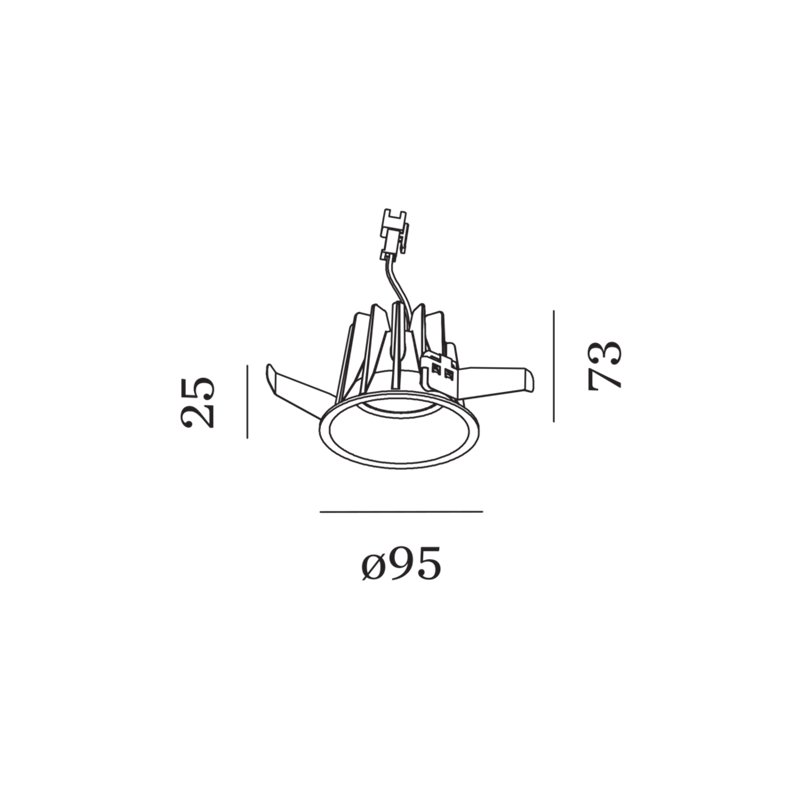 Wever & Ducré Deep IP65 1.0 LED blade springs Recessed spot