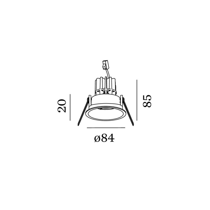 Wever & Ducré Deep 1.0 LED ressorts métalliques Spot encastré