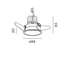 Wever & Ducré Deep 1.0 LED bladveren Inbouwspot