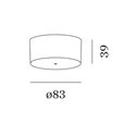 Wever & Ducré Susp Single Ceiling Base Surf 1.2 Round