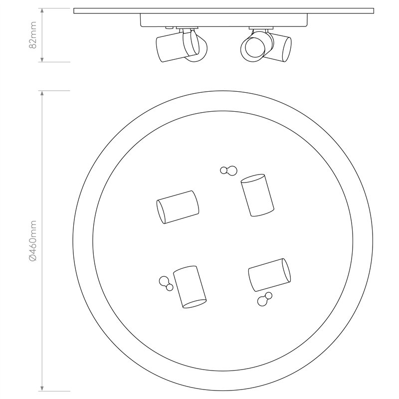 Astro Ceiling Base 460 | Plafondlamp