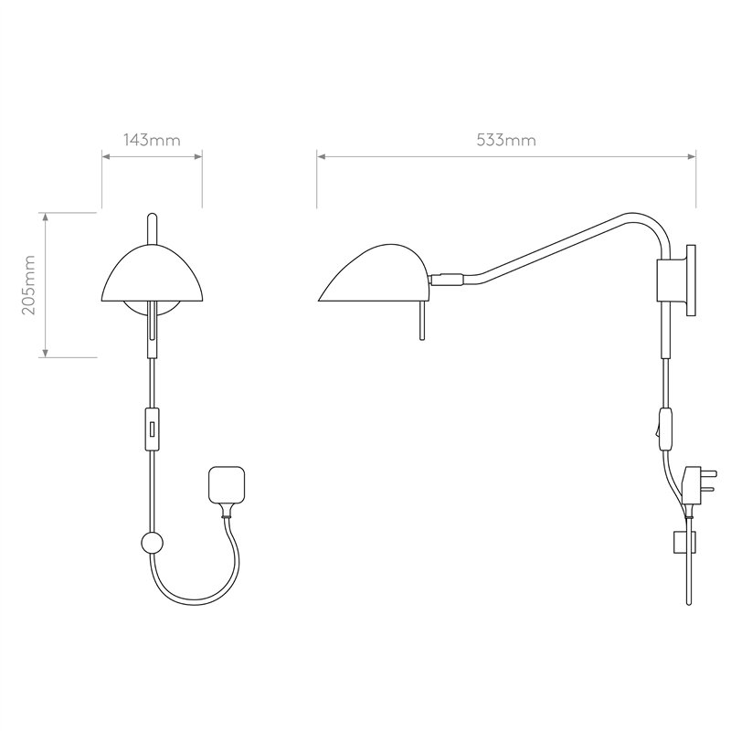 Astro Serge Plug-In | Wall lamp
