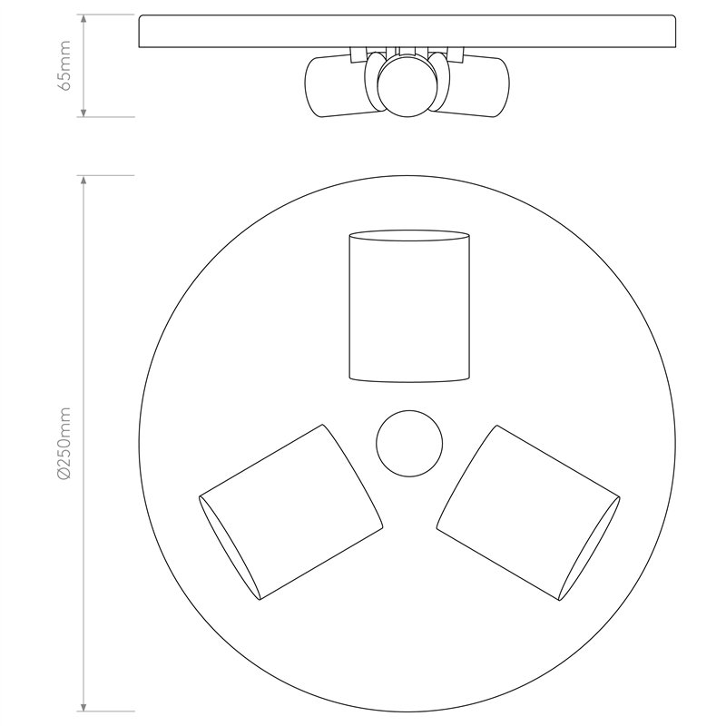 Astro 3-Way Plate | Ceiling lamp