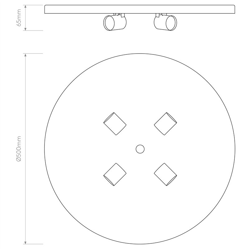 Astro 4-Way Plate | Ceiling lamp