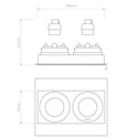 Astro Trimless Square Twin Adjustable | Inbouwspot