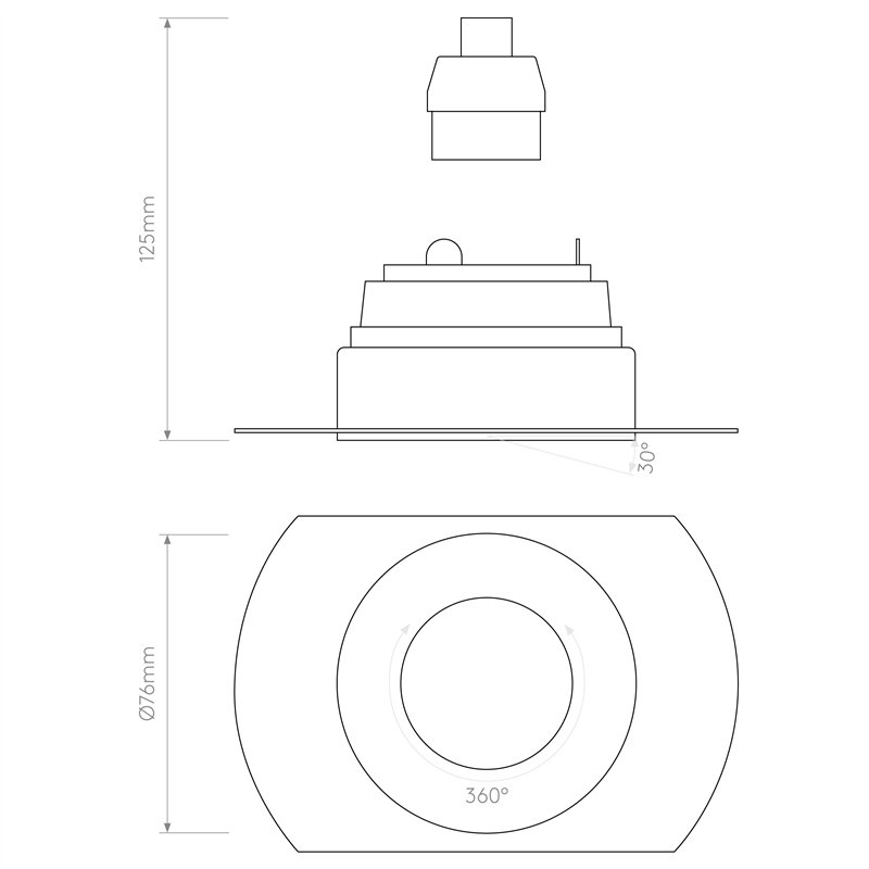 Astro Trimless Round Adjustable | Spot encastré