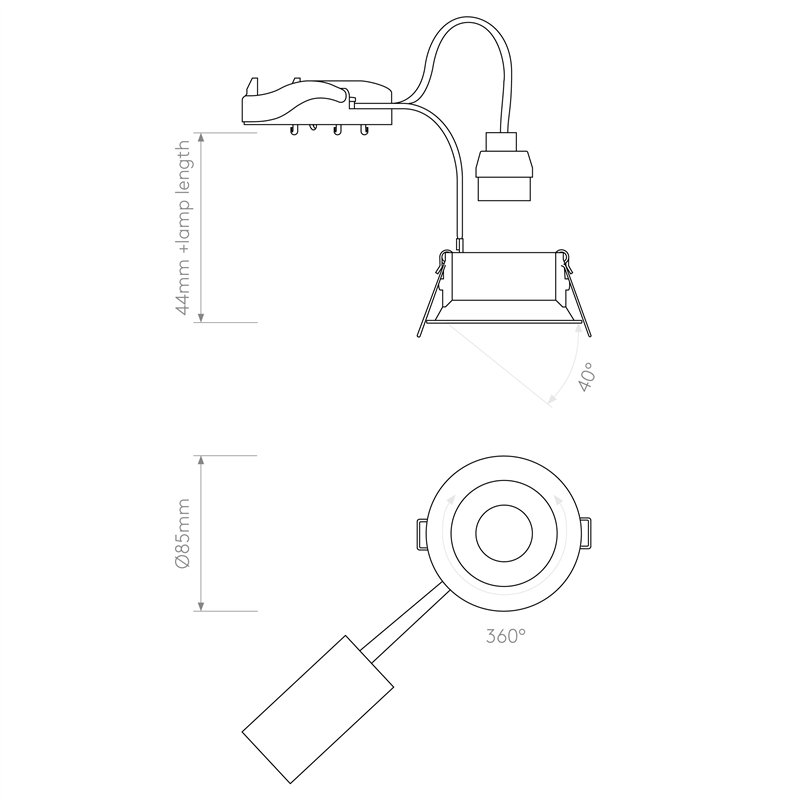 Astro Minima Round Adjustable | Spot encastré
